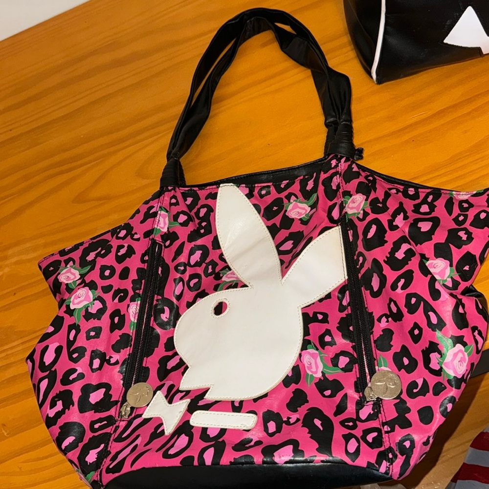 Playboy Rose Leopard Print Bag